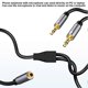 thumbnail image 4 of 2 in 1 AUX3.5 o Cable One Female to Two Male for TV Amplifier Sound Car Connection Cable Silver 0.3m, 4 of 4