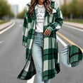 thumbnail image 6 of LIaqionyy Women's Plaid Long Jacket Shacket Zip up Casual Collared Jackets Trendy Fall Coats with Pocket, 6 of 8