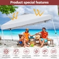 thumbnail image 5 of 8x8 Pop Up Canopy Tent, Outdoor Screen Shelter with One Push Setup, Waterproof Beach Canopy with Mesh Walls, Sun Shelter with Wheeled Bag for Camping, Picnic, Party, Deck, Yard, Events, 5 of 6