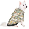 thumbnail image 2 of Fotbe Daisy Print Small Dog Sweater Hoodies Pet Grey Hooded Soft Fleece Sweatshirts with Pocket Fall Winter Puppy Cat Sweaters Warm Clothes-XX-Large, 2 of 7