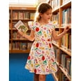 thumbnail image 3 of Lanbubble Toddler Girls Dress Summer Casual Sundress Ruffle Flutter Sleeveless Dresses 4-5 Years, 3 of 7