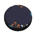 thumbnail image 2 of Waterproof Spare Wheel Cover, Flower's Party Deep Blue Adjustable Wheel Cover For Jeep Trailer RV SUV Car, 15 inch, 2 of 8