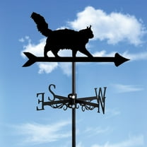 Metal Weathervane with Ornamental Roof Mount Durable Wind Direction Indicator for Outdoor Garden Yard Farmhouse Decoration and Measuring Tool