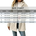 thumbnail image 4 of Women's Mid Length Plush Jacket, Zip Front Hooded Coat with Embossed Pattern, Short Pile Fleece Outerwear, Soft Textured Casual Top, Long Sleeve Everyday Wear Orange XL, 4 of 10