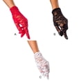 thumbnail image 3 of Gants en Dentelle Mitaines Protection Solaire Extérieure Femmes Filles Vêtements de Conduite Moto Creux Doigts Complets Courts Protection Solaire Rouge, 3 of 9