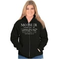 thumbnail image 3 of Funny Mother Definition Cute Mom Womens Plus Size Graphic Zipper Hoodie Brisco Brands 2X, 3 of 5