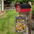 thumbnail image 5 of Bee Happy Garden Flag, Daisy Flowers Bird House Yard Buffalo Plaid Check Hive Sunflower Honeycomb Outside Decoration 12 x 18 inch, 5 of 7