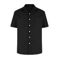 thumbnail image 5 of CHGBMOK Mens Dress Shirts Casual Fashion Turndown Collar Solid Short Sleeve Button Shirt Blouse Sizes M-5XL, 5 of 7