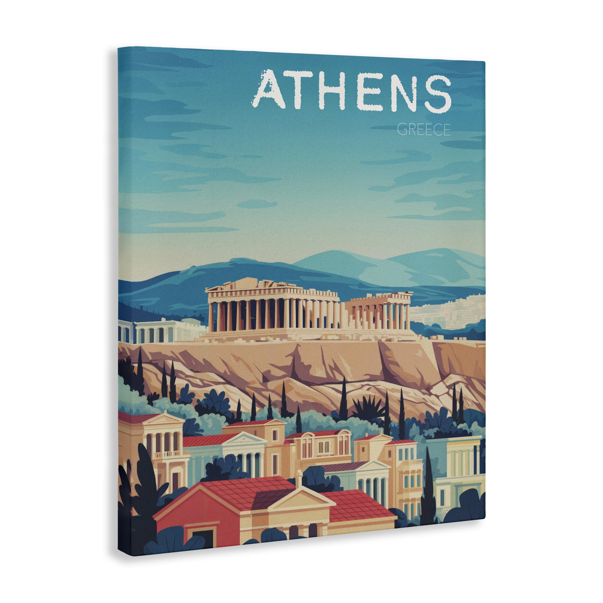 Stupell Industries Athens Topography Cityscape Canvas Wall Art, design by Andreas Magnusson