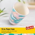 thumbnail image 2 of Glad Everyday Disposable Paper Cups with Camo Design (12 oz, 50 Count) - Heavy Duty Drinking Paper Cups for All Beverages and Everyday Use, 2 of 5