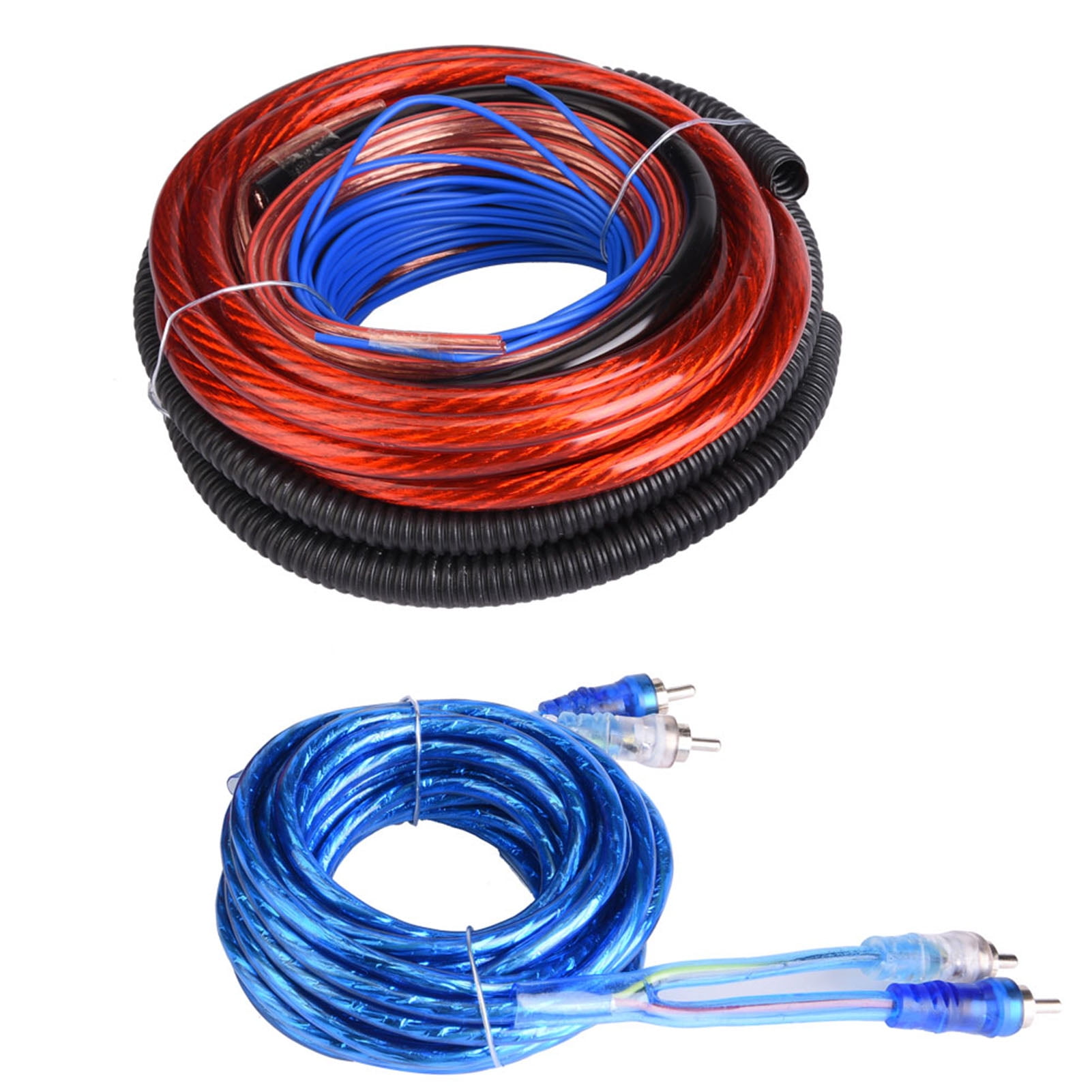 Subwoofer Installation Cable, Car Audio Subwoofer Wire, Blue+Red Car