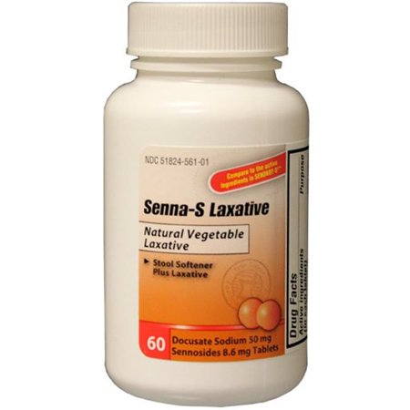 DDI 1917356 Senna Laxative Plus Stool Softener Case of 24 ...