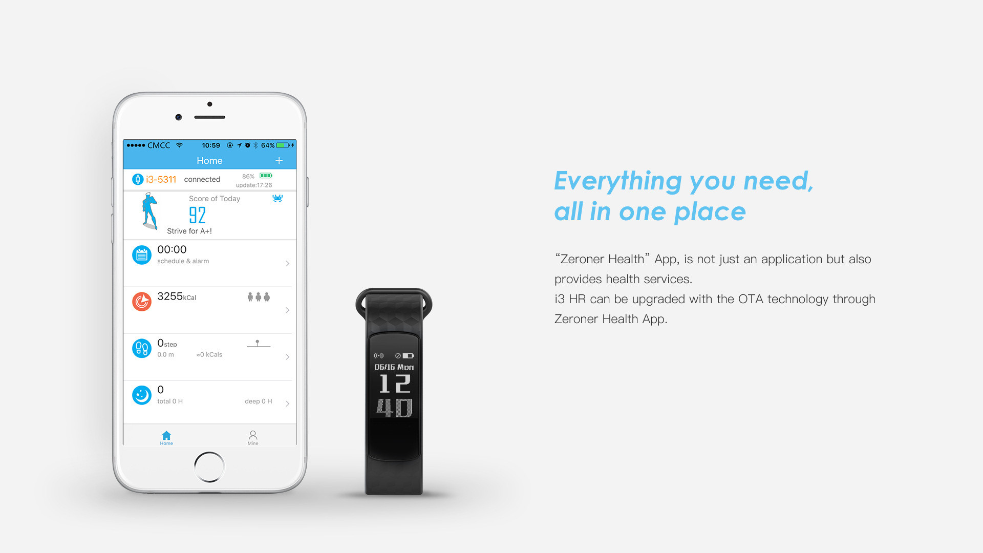 xoombot waterproof smart bracelet with heart rate tracking