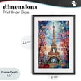 thumbnail image 4 of Stupell Industries Modern Eiffel Tower Nighttime Bloom Black Framed Print Under Glass, 17 x 23, by Creative Studio, 4 of 8