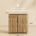 thumbnail image 2 of BELLEZE Mid Century Modern Sideboard Cabinet, Wood Arched Accent Buffet Cabinet with Storage, Credenza Console Table for Dining Room, Kitchen, and Living Room (Camel), 2 of 7