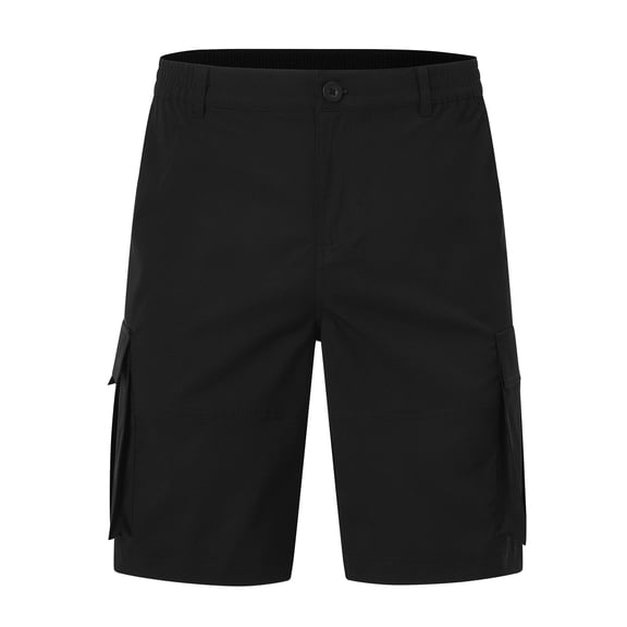 Men's Hiking Cargo Shorts Outdoor Travel Shorts for Men with Multi Pocket for Fishing Camping Casual Golf Black 34