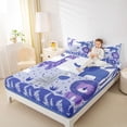 thumbnail image 4 of Erosebridal Blue Lion Kids Bed Sheets, Cute Zoo Animal King Sheets, 4pcs, 4 of 5