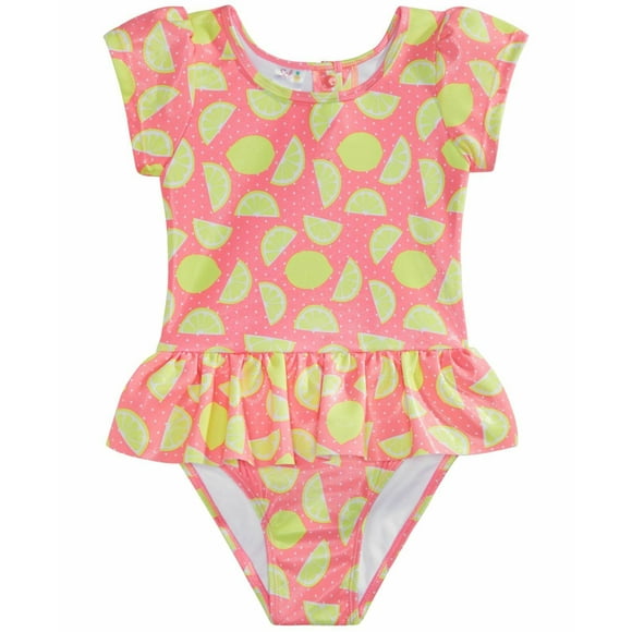 Solo Toddler Girls 1-Pc. Lemons & Sunshine Printed Swimsuit, Pink, 4T