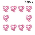 thumbnail image 2 of KAKOWELY Kit de 10 globos de 18 pulgadas para San Valentín, con borlas de papel, decoración de globos de aluminio en forma de corazón para bodas y fiestas (rosa), 2 of 4
