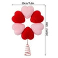 thumbnail image 3 of Valentine's Day Heart Shaped Flocked Tree Topper Ornament, Red Polyester Christmas Tree Decoration, 1 Count, 11.8x7.8 Inches, 3 of 8