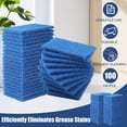 thumbnail image 4 of 100 Pcs Scouring Pads,Heavy Duty Scour Pads,Reusable Dish Scrubber,Non Scratch Household Scrub Pads,Multipurpose Scour Pads for Kitchen Metal Grills Dish Cleaning,4 x 3 inch (Blue), 4 of 7