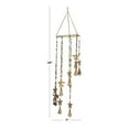 thumbnail image 3 of DecMode 26" Gold Metal Handmade Sun and Star Windchime with Glass Beads and Cone Bells, 3 of 7