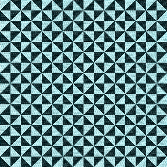 Ahgly Company Indoor Square Patterned Blue Lagoon Blue Area Rugs, 5' Square