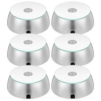 Milisten Crystal Art Plastic Light Base Stand 6Pcs 3.3X2.8X1.2In