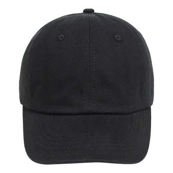 Washed Cotton Baseball Caps for Men Women Soft Unconstructed Plain Blank Adjustable Size Dad Hat Unstructured Low Profile Dad Hat (Black)