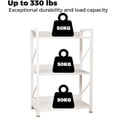 thumbnail image 6 of Small Bookshelf for Small Spaces,Modern 3 Tier Bookcase Night Stand, Narrow Book Shelf Organizer, Small Shelf Open Display Rack for Bedroom, Living Room, Home Office(White), 6 of 16