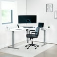 thumbnail image 4 of VIVO White / Gray Electric 63" x 55" Corner Desk, L-Shaped Workstation, 4 of 9