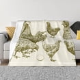 thumbnail image 1 of Fotbe Chickens Manta de Franela con Estampado, Manta Ultrasuave para Cama, Sofá, Auto, Hipoalergénica y Antibolitas-40"x30", 1 of 6