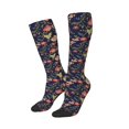 thumbnail image 2 of Fotbe Flower print Women's Men's Novelty Crew Socks Cotton Socks Knee High Socks for Walking,Running,Nurses,Pregnancy, 2 of 8