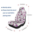 thumbnail image 5 of Honeii Violets Flowers for Car Seat Covers Full Set, Seat Covers for Cars, Car Seat Protector Waterproof, Leather Car Seat Cushion-1, 5 of 9
