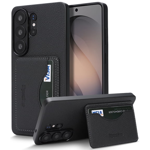 Compatible with Samsung Galaxy A17 5G Wallet Case, Classic PU Leather Card Slots Holder Kickstand Shockproof Ultra Slim Drop Protective Back Case for Men Women, Black