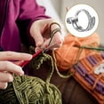 thumbnail image 4 of 2pcs Knit Crochet Loop Ring Adjustable Crochet Finger Ring Tension Open Ring Yarn Guide Finger Clip Hook Thimble, 4 of 5