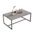 thumbnail image 6 of Wisfor Sintered Stone Rectangle Coffee Table Living Room Cocktail Table with Solid Metal Base,Grey, 6 of 11