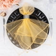 thumbnail image 5 of Balsa Circle 10 Gold Decorative 23" x 23" Sheer Organza Dinner Table Napkins Party Decorations, 5 of 8