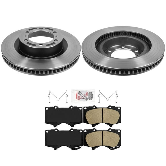 AmeriBrake FRONT Pads Hardware Disc Brake Rotors Fits for 2010-2021 Lexus GX460