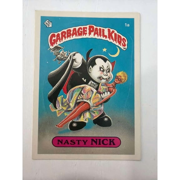 1985 Topps Garbage Pail Kids Series 1 Nasty Nick Sticker #1a