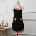 thumbnail image 1 of 1 Delantal Mujer, Delantales Negros para Mujer con 2 Bolsillos, Delantales de Cocina Impermeables, Delantal de Chef para Cocinar, Jardinería, Delantales Premium como Regalo para Mamá, Esposa, Novia, 1 of 5