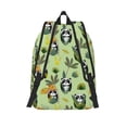 thumbnail image 2 of Lsque Cute Panda Bear In Greenery Forest Pattern Canvas Daypack, Durable Backpack, High-quality Versatile Backpack,Vintage Compact Backpack-Medium, 2 of 6