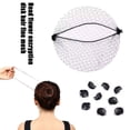 thumbnail image 4 of 100 counts Nylon Hairnets Invisible Soft Elastic Lines Hair Net-22inch, 4 of 8