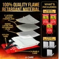 thumbnail image 2 of JJ CARE Fire Blanket – 3 Packs with Hooks – Emergency Fire Blanket for Home & Kitchen, High Heat Resistant Fire Suppression Blankets for Home Safety, Kitchen, and Camping, 2 of 6