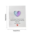 thumbnail image 6 of Pocket Hug Token Bulk Natural Heart Crystal with Hug Card Organza Bag 1 Set Pocket Hug Heart Stone Greeting Card Keepsake Celebration of Life Exchange Gift for Women Friend Colleague Blue, 6 of 6