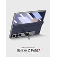 thumbnail image 2 of Funda de piel Miimall para Samsung Galaxy Z Fold 7, color azul, 2 of 7