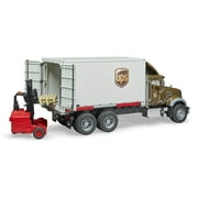 Bruder Toys Pretend Play MACK Granite UPS Logistics Truck w/ Forklift + Pallets