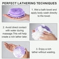 thumbnail image 7 of Abaima 3 Pcs Silicone Exfoliating Body Scrubber for Women Men, Silicone Body Shampoo Brush, Soft Silicone Loofah for Sensitive Skin in 3 Color, Shower Silicone Hair Scalp Massager, Lather Well, 7 of 7
