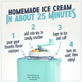 thumbnail image 3 of Nostalgia Electric Ice Cream Maker, 2 qt Ice Cream Machine with Detachable Bucket and Candy Crusher, Aqua, 3 of 7
