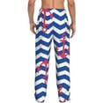 thumbnail image 3 of Easygdp Nautical Anchors Men's Pajama Pant, Sleep Elastic Waistband Lounge Pants - Small, 3 of 9